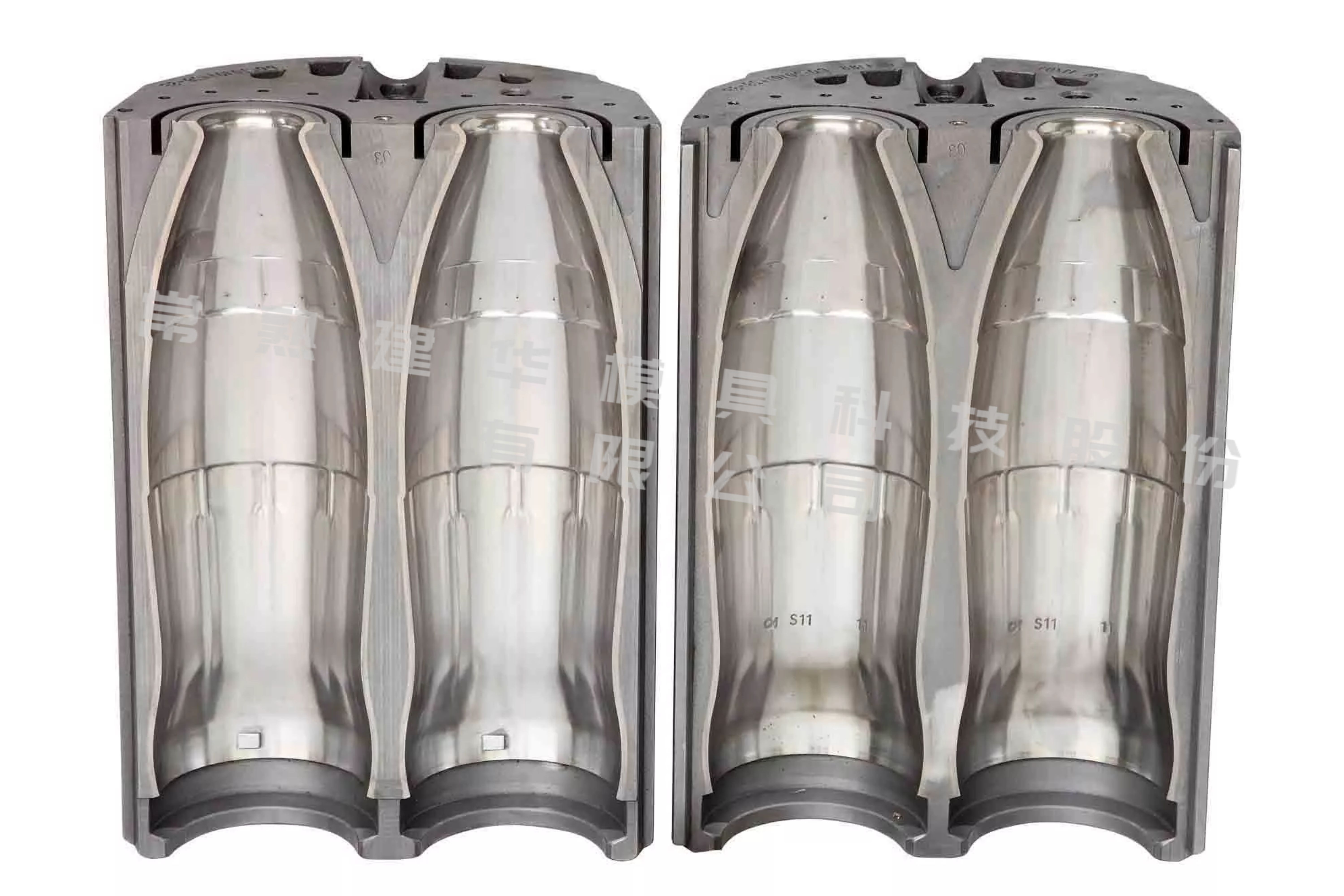 1250ml可口可乐瓶双腔模